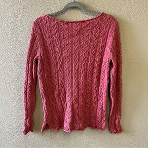 RALPH LAUREN heathered red cotton crew neck sweather.